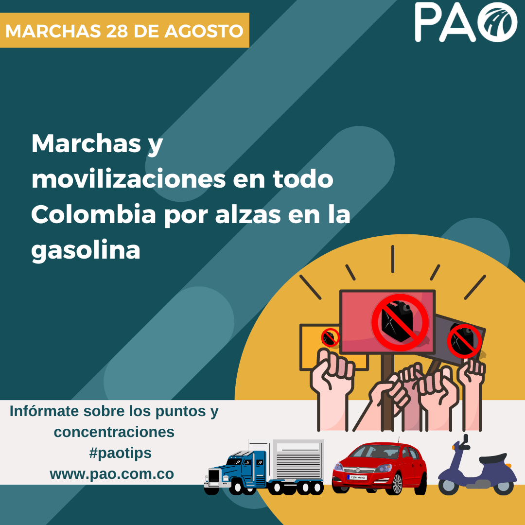 Marchas y movilizaciones por alzas en la gasolina